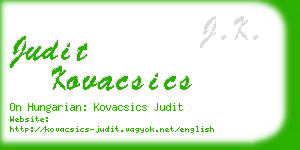 judit kovacsics business card